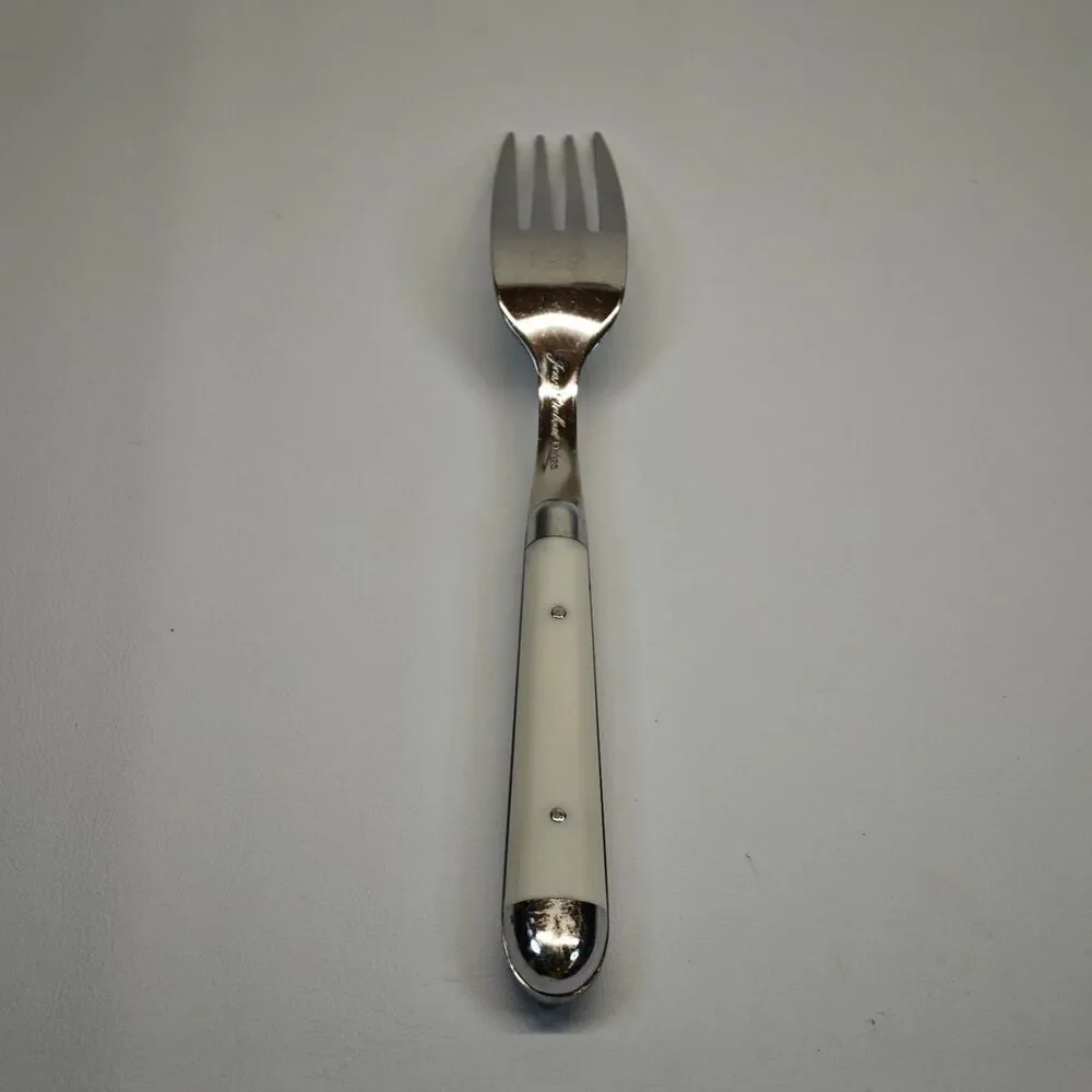 Jean Dubost Pantry White Dinner Fork Stainless Flatware Replacement Discontinued